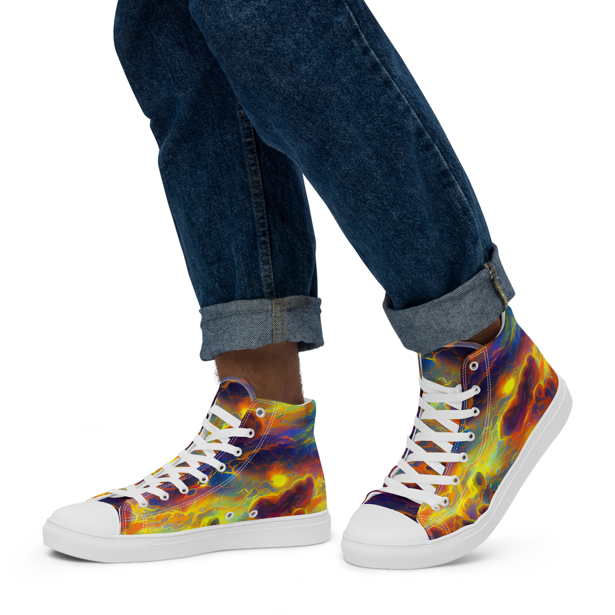 Men's High Top Canvas Shoes - Averin's Nebula