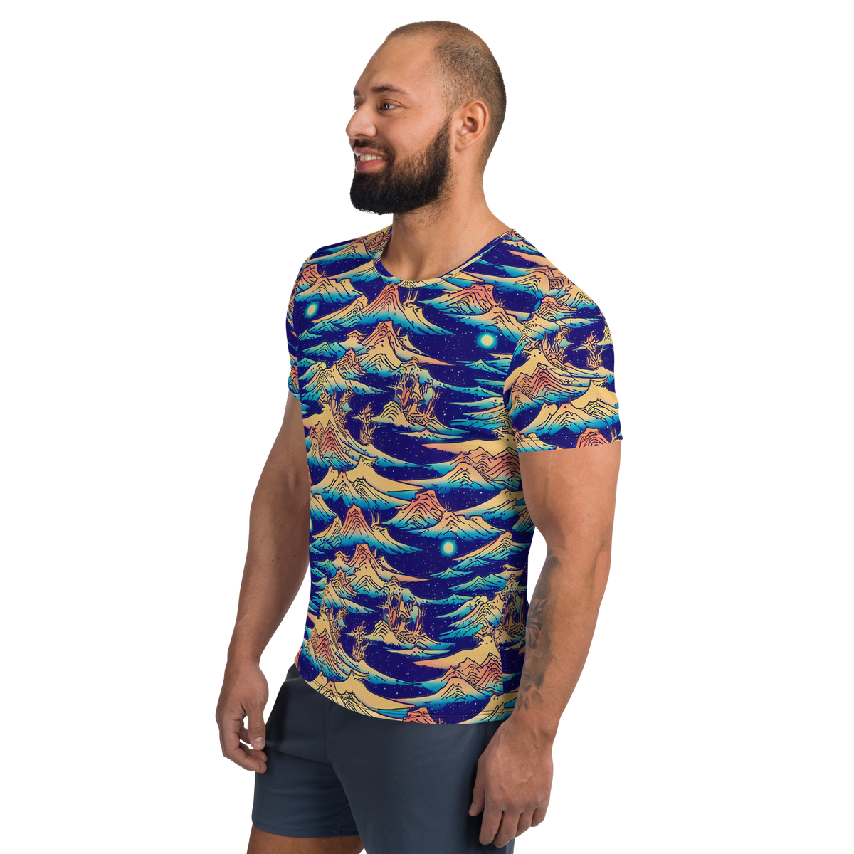 Men's Athletic T-Shirt - Mystical Mountain Mirage