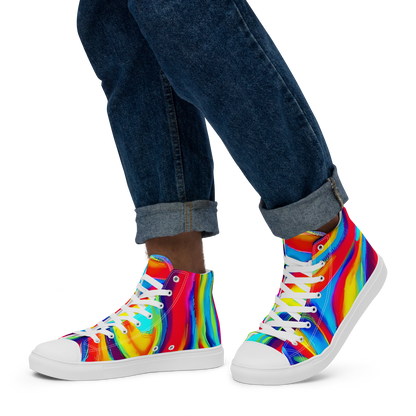 Men's High Top Canvas Shoes - Stael Swirls