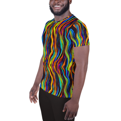 Men's Athletic T-Shirt - Celestial Waves