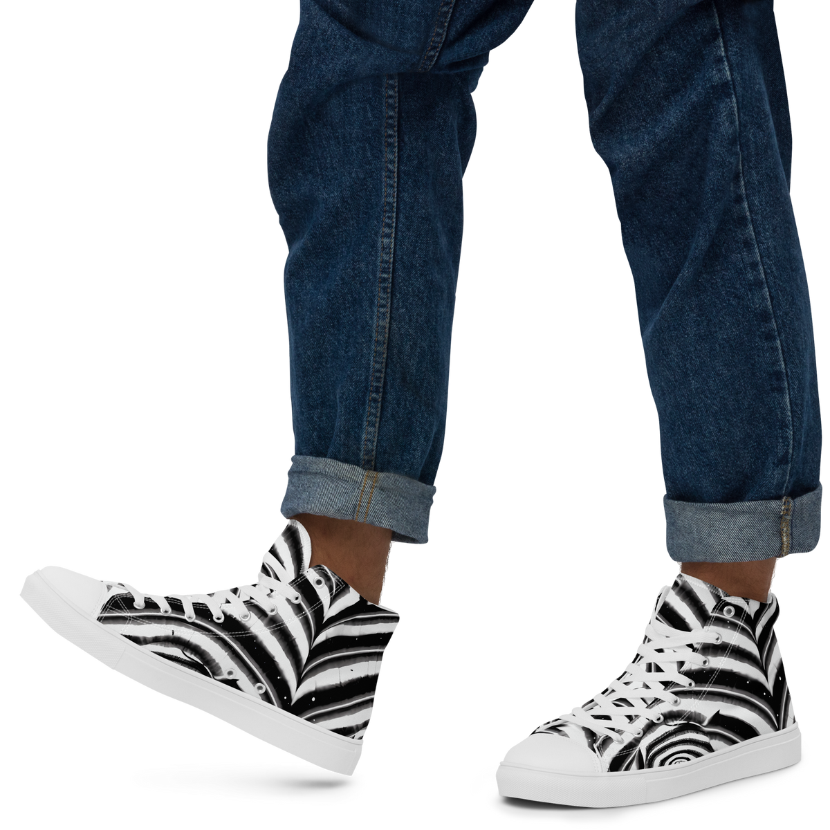 Men's High Top Canvas Shoes - Dupain Swirl