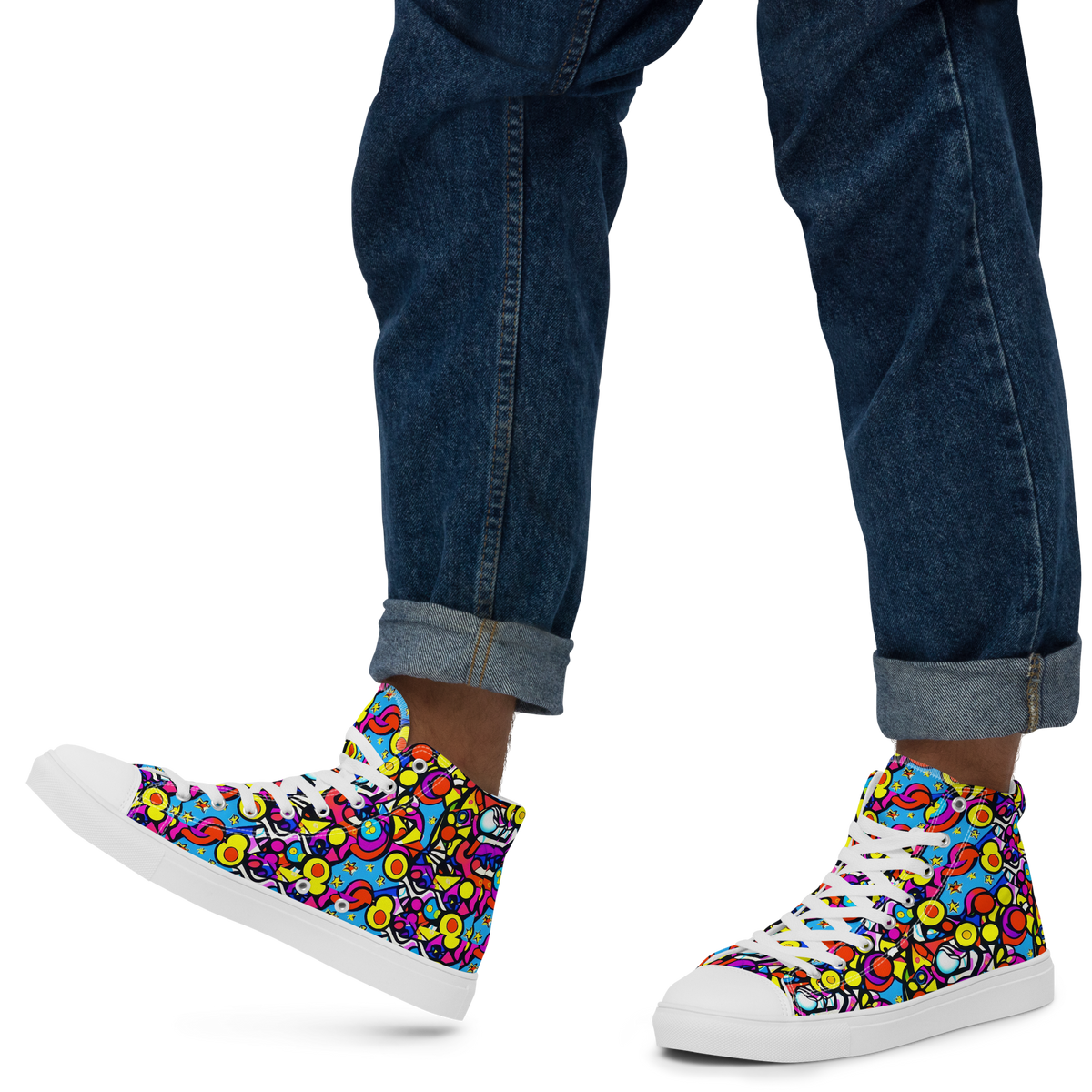 Men's High Top Canvas Shoes - Stellar Circus