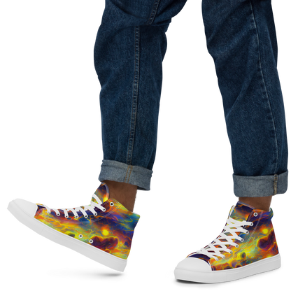 Men's High Top Canvas Shoes - Averin's Nebula