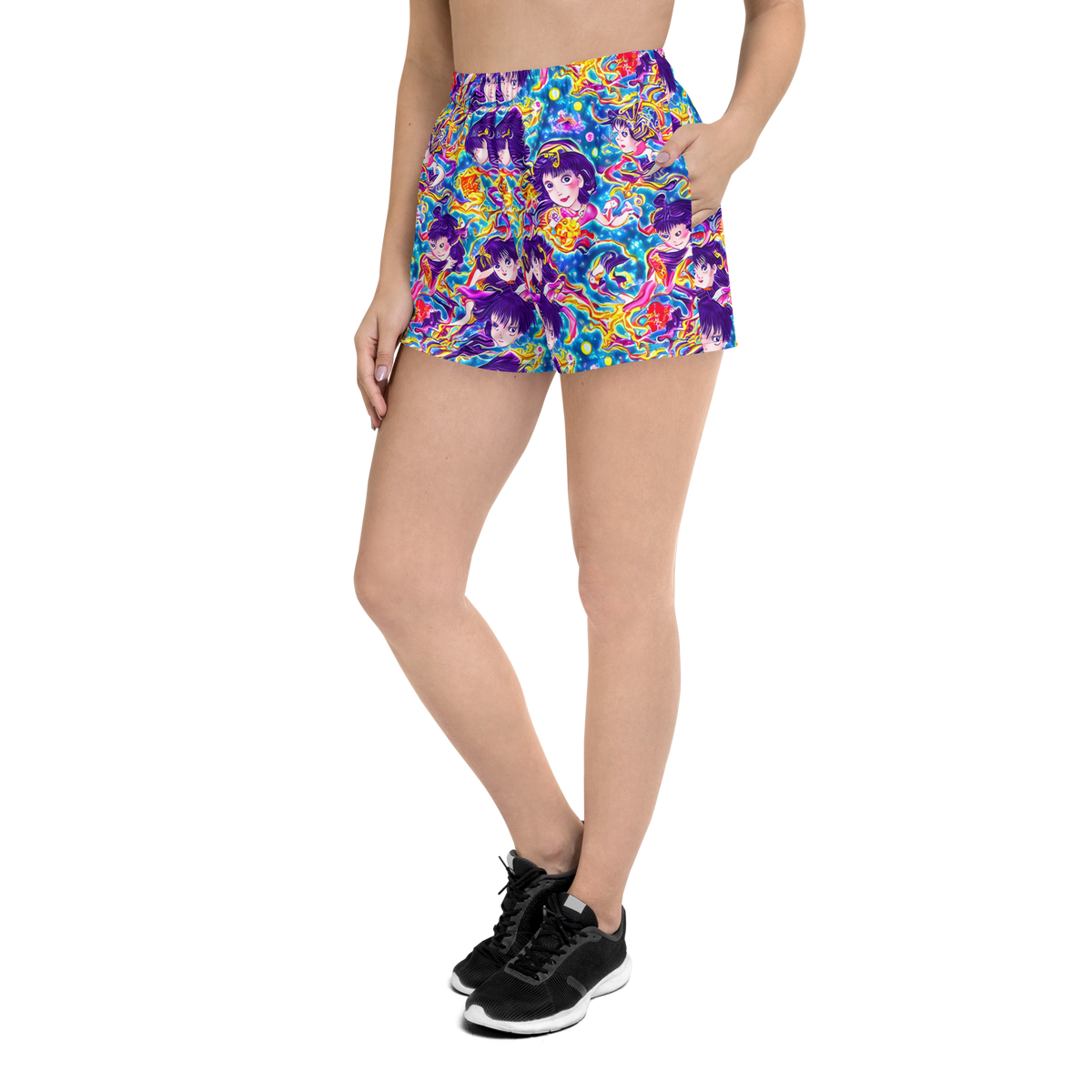 Women’s Athletic Shorts - Aquatic Whim
