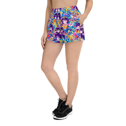 Women’s Athletic Shorts - Aquatic Whim
