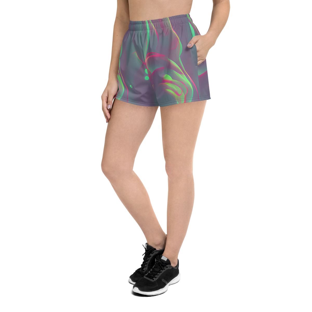 Women’s Athletic Shorts - Neon Whisper