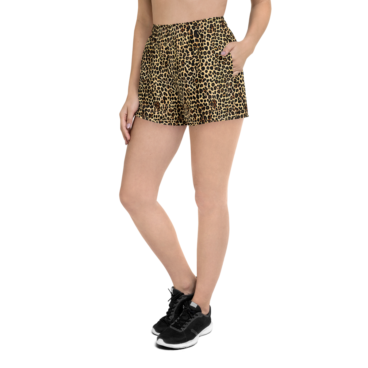 Women’s Athletic Shorts - Cheetah Mosaic