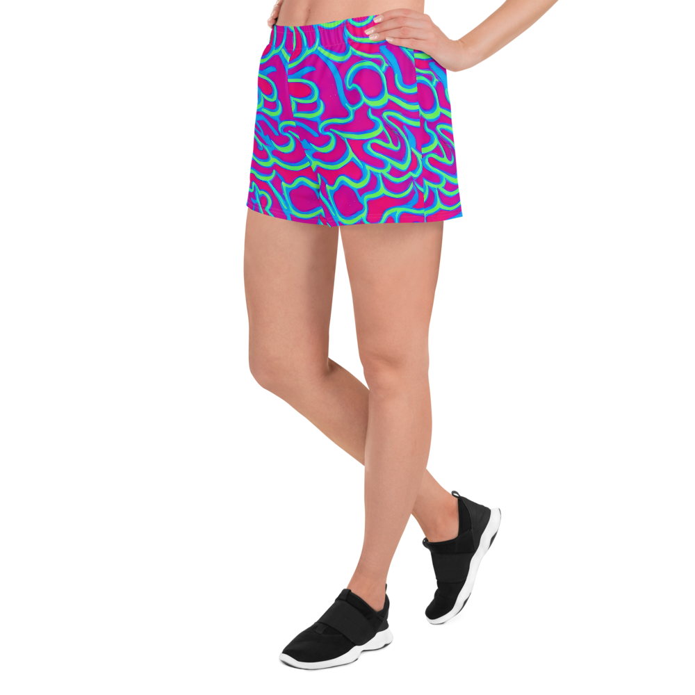 Women’s Athletic Shorts - Aquatic Ember