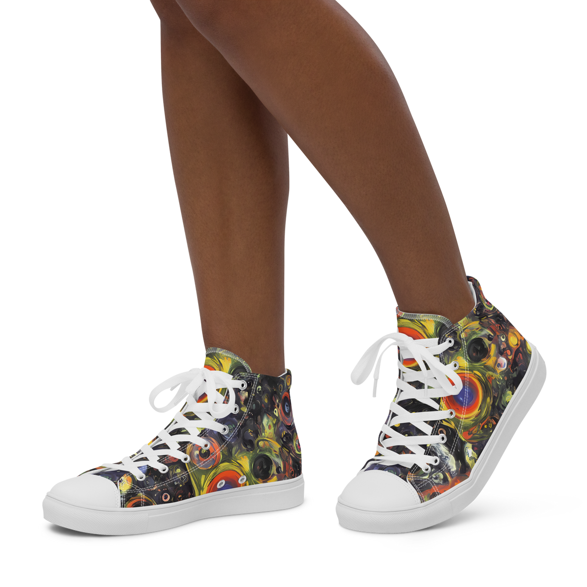 Women's High Top Canvas Shoes - Stellar Spin