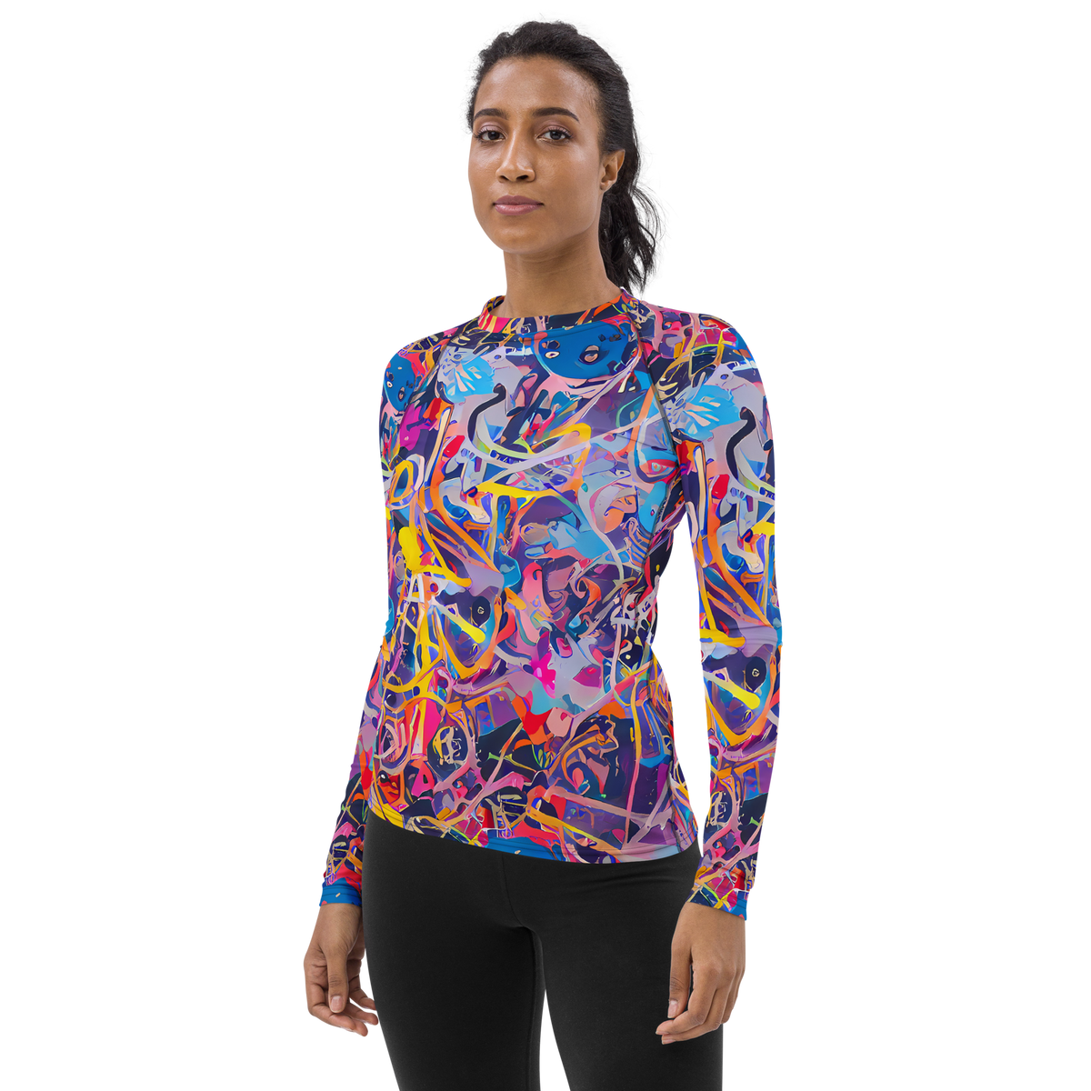 Women's Rash Guard - Vibrant Fusion