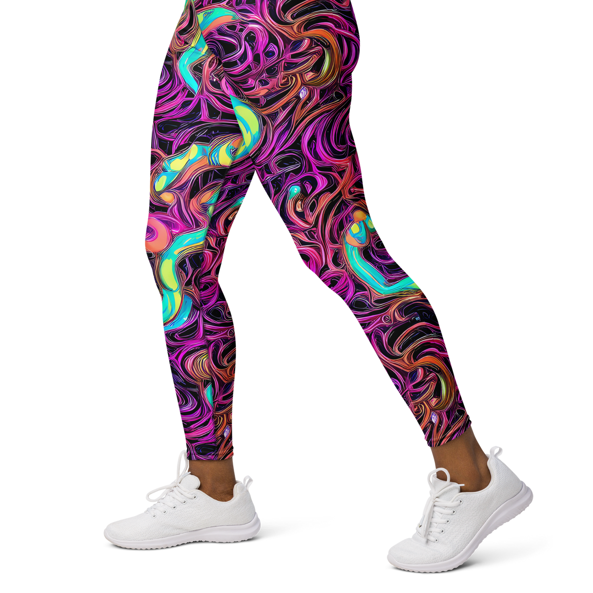 Yoga Leggings - Neon Drizzle