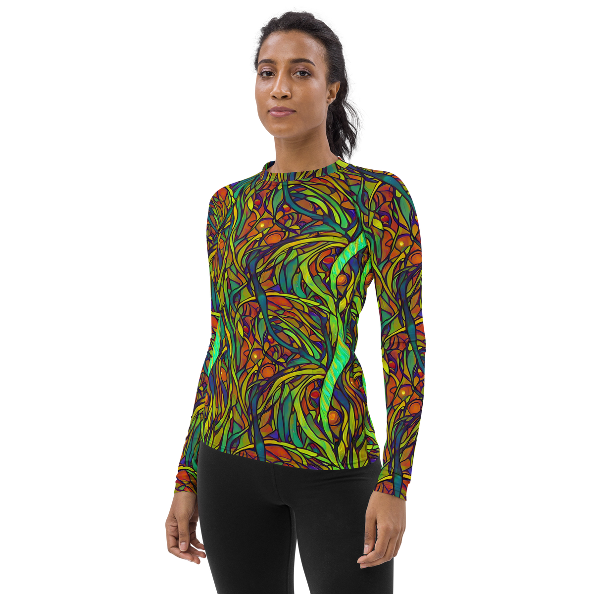 Women's Rash Guard - Cosmic Garden