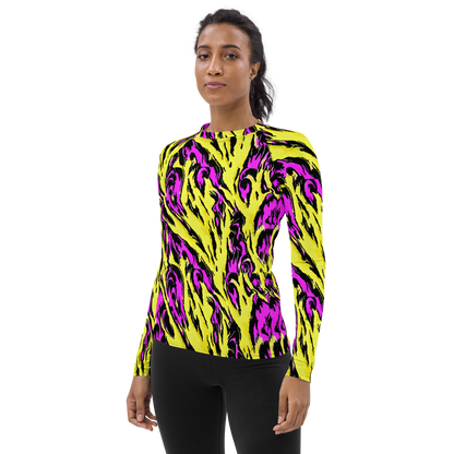 Women's Rash Guard - Neon Savanna