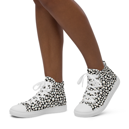 Women's High Top Canvas Shoes - Celestial Whimsy