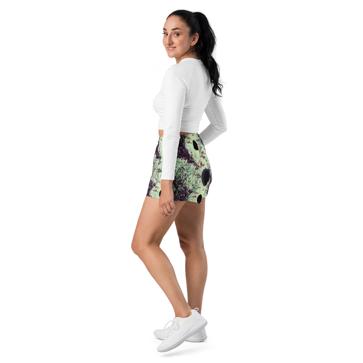 Women’s Athletic Shorts - Celestial Bloom