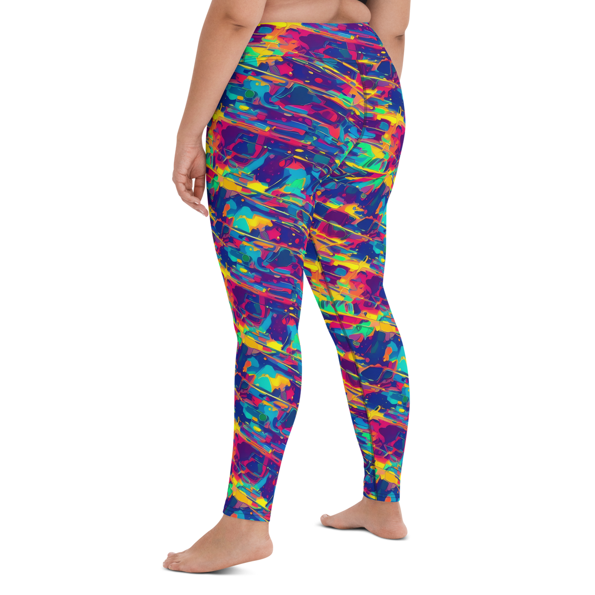 Yoga Leggings - Spectrum Streaks