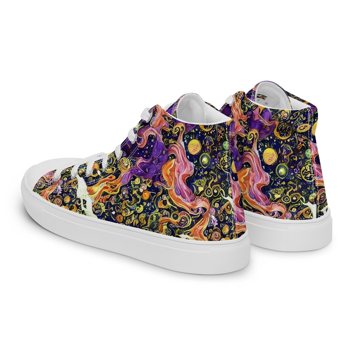 Women's High Top Canvas Shoes - Ethereal Waltz