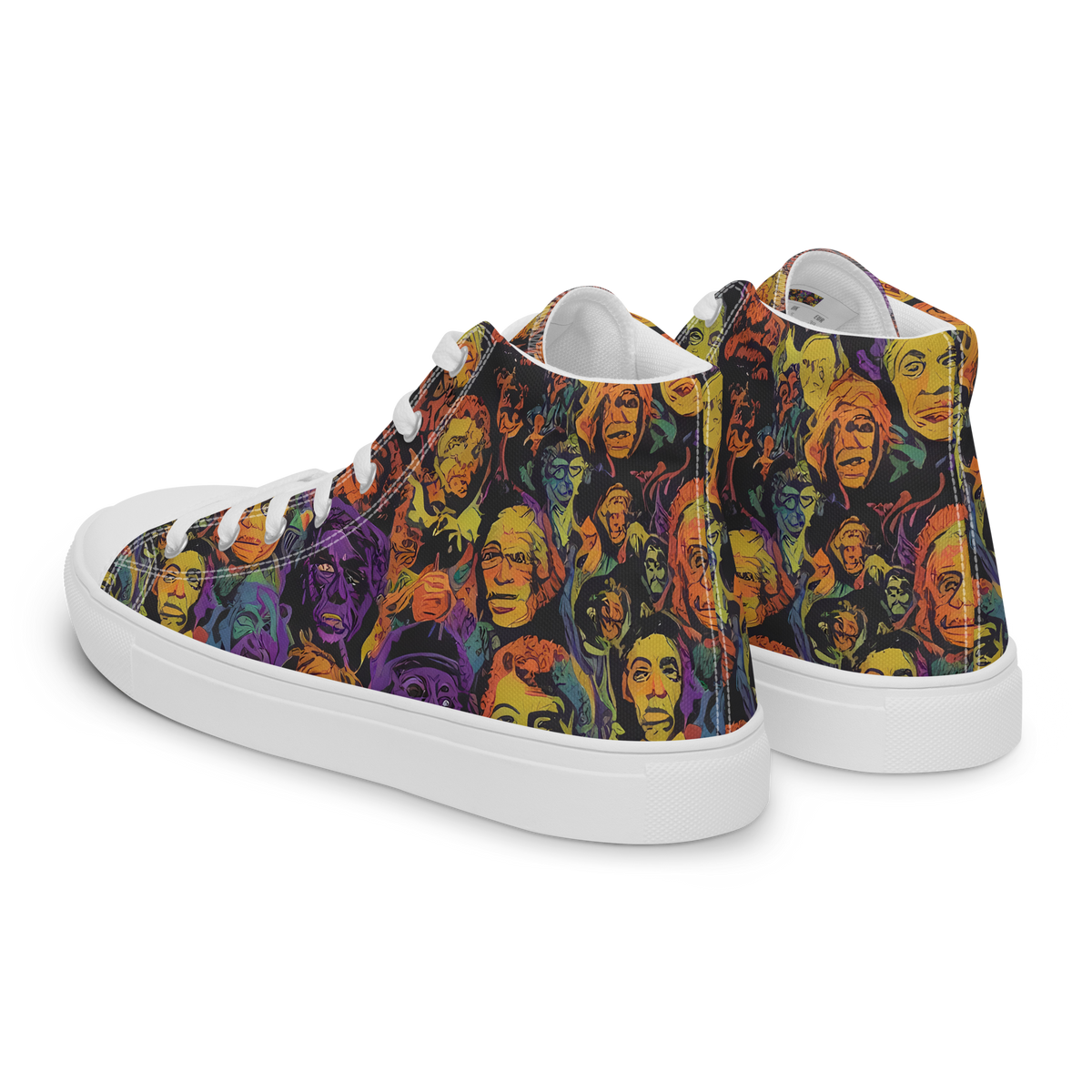 Women's High Top Canvas Shoes - Kaleidoscopic Spirits