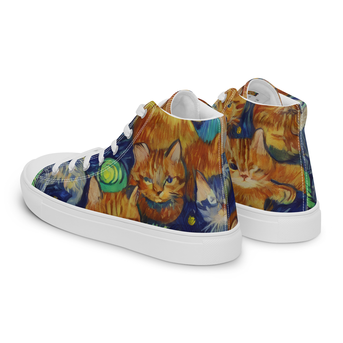 Women's High Top Canvas Shoes - Celestial Claws