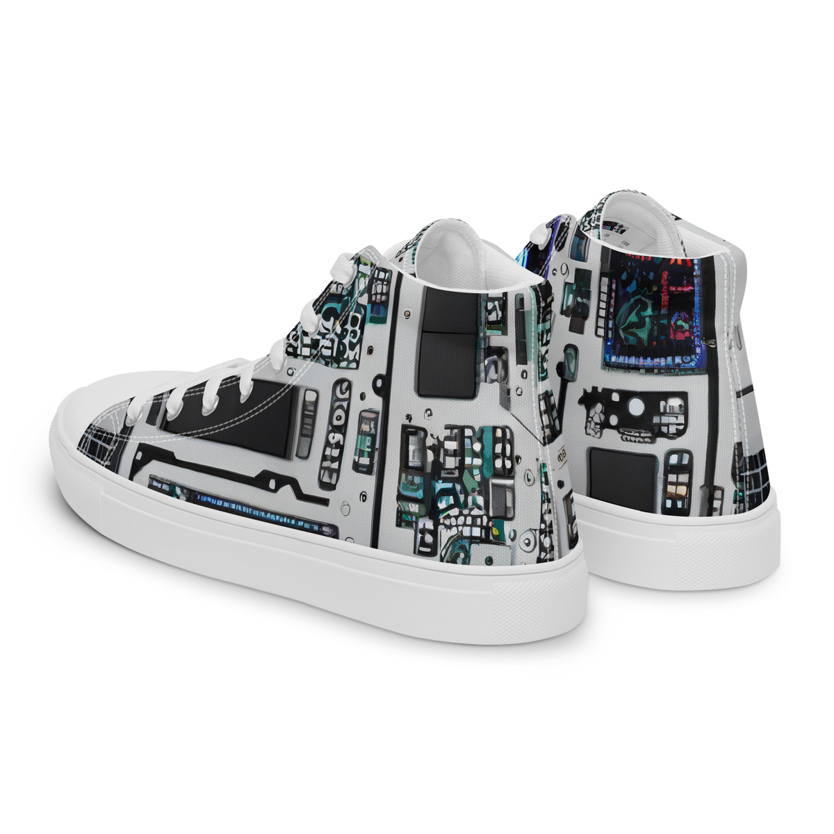Women's High Top Canvas Shoes - Wired Wonders