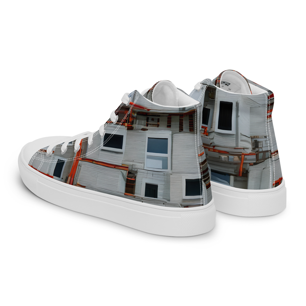 Women's High Top Canvas Shoes - Industrial Reverie