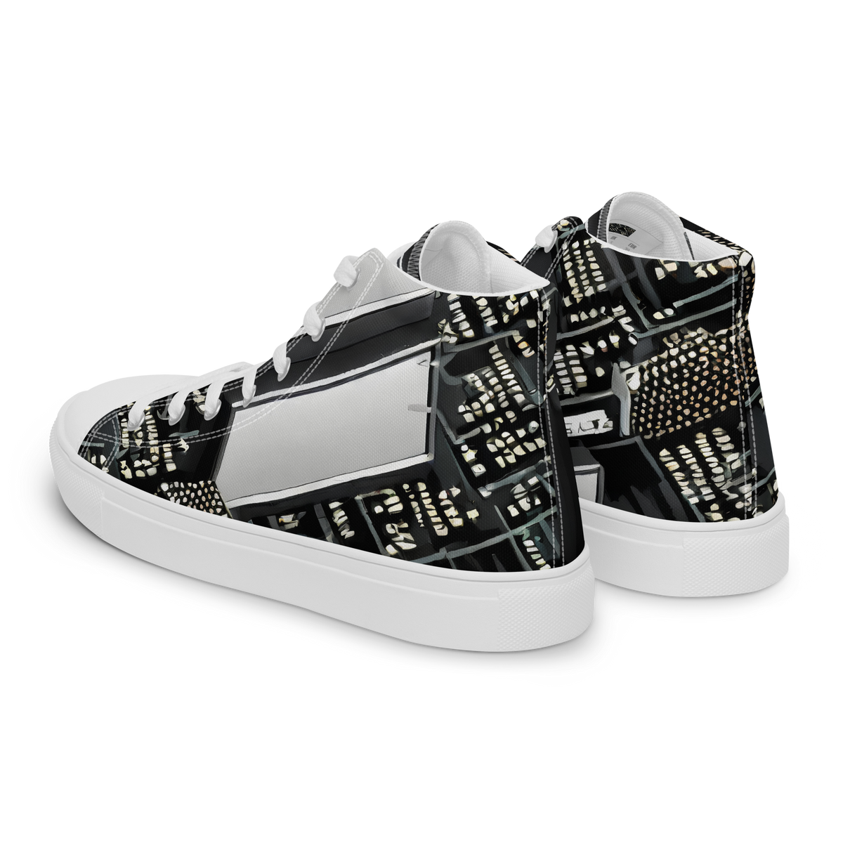 Men's High Top Canvas Shoes - Electro Essence