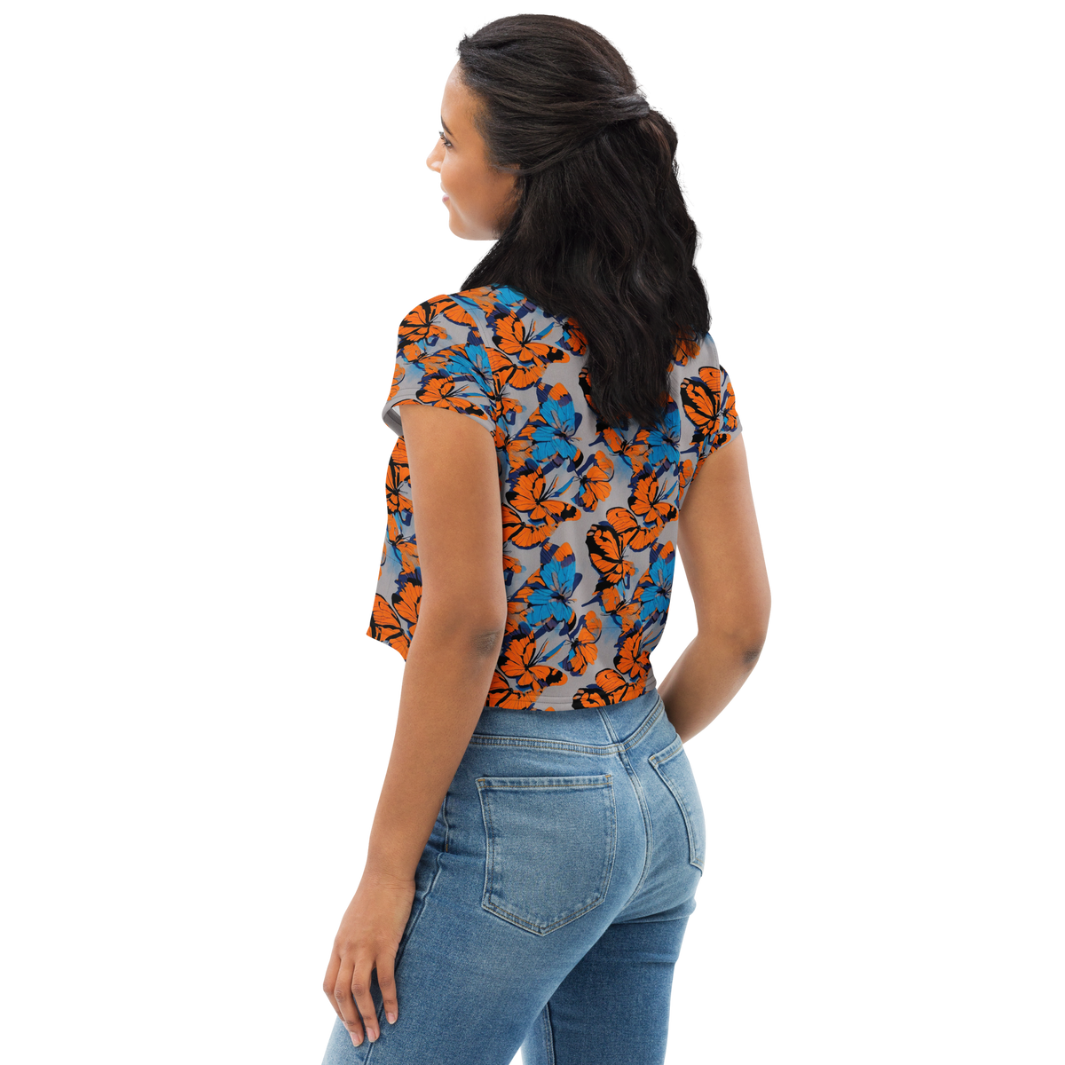 Women's Crop Tee - Flutter Wave