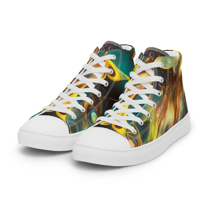 Men's High Top Canvas Shoes - Elegant Whirl