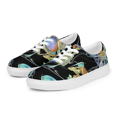 Women's Lace-Up Canvas Shoes - Infinite Mist