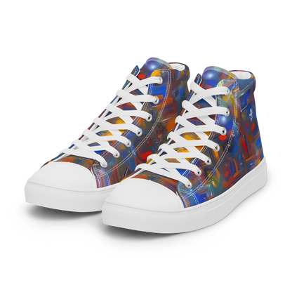 Women's High Top Canvas Shoes - Abstract Conflux