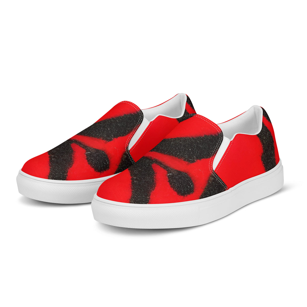 Men's Slip-On Canvas Shoes - Scarlet Enigma