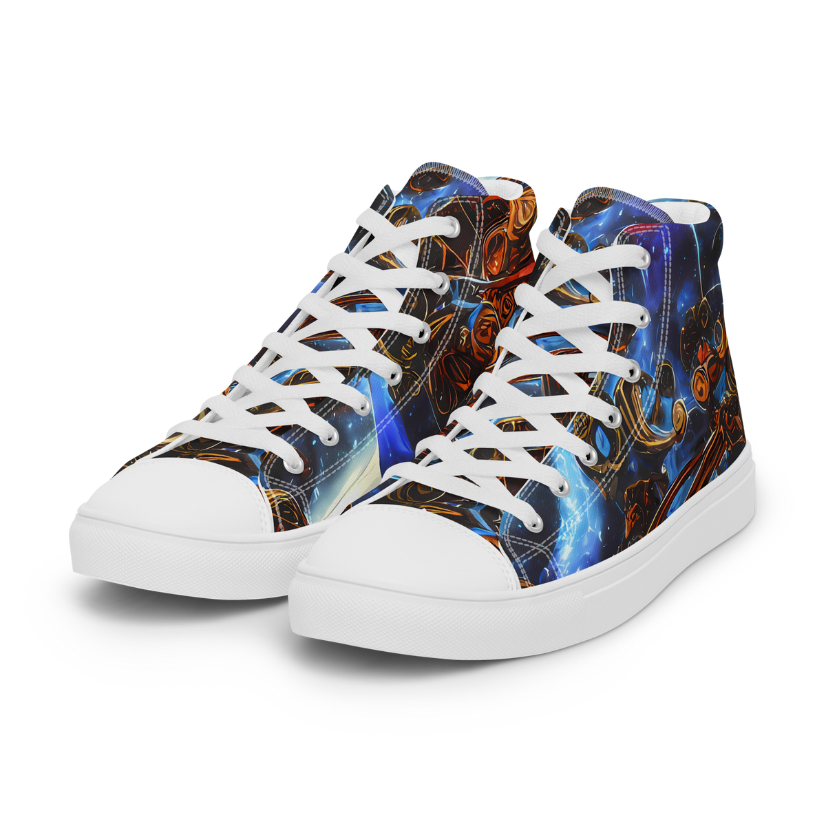 Men's High Top Canvas Shoes - Pimenov's Cosmos