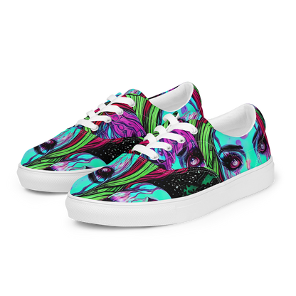 Men's Lace-Up Canvas Shoes - Luminous Nightfall
