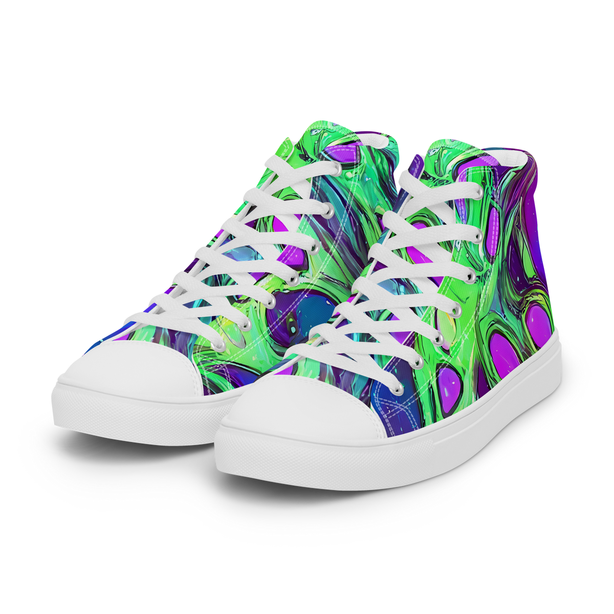 Men's High Top Canvas Shoes - Funky Mutation