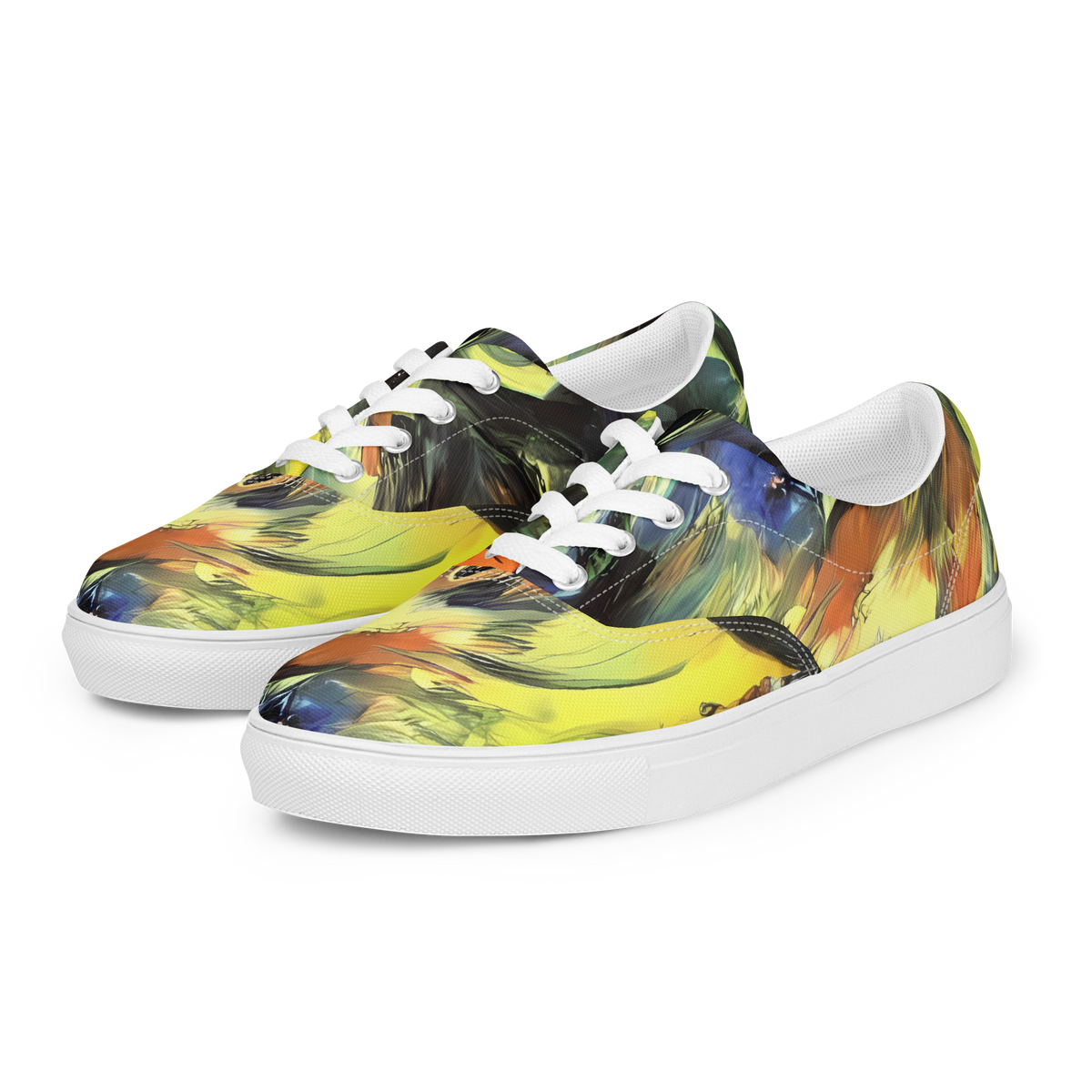 Women's Lace-Up Canvas Shoes - Seve Swirl
