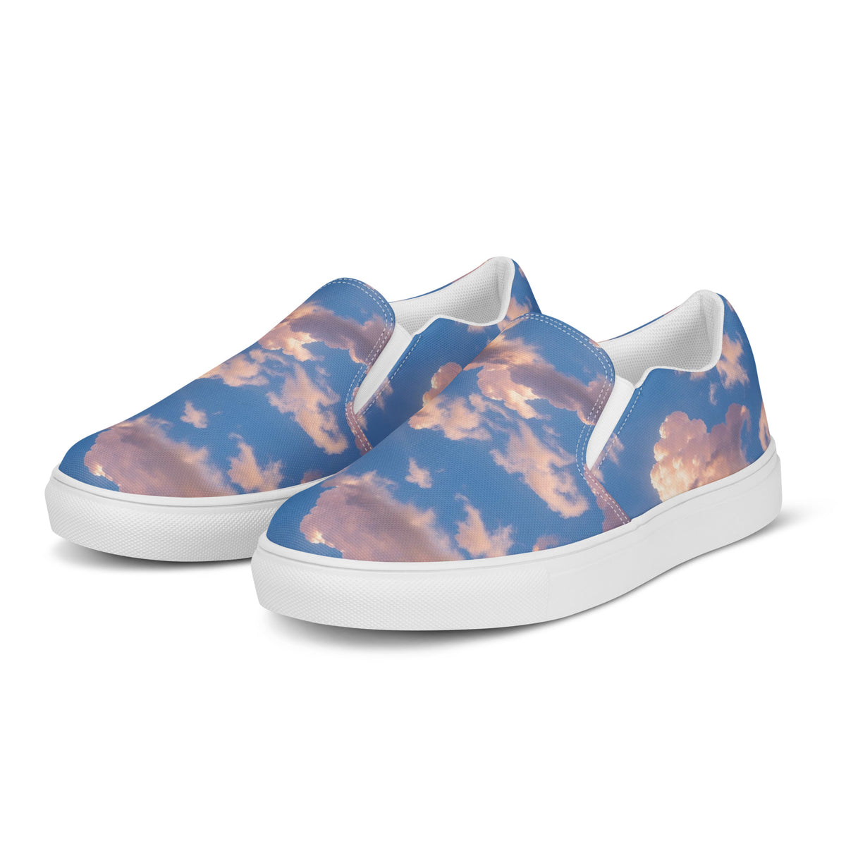 Women's Slip-On Canvas Shoes - Cotton Candy Skies