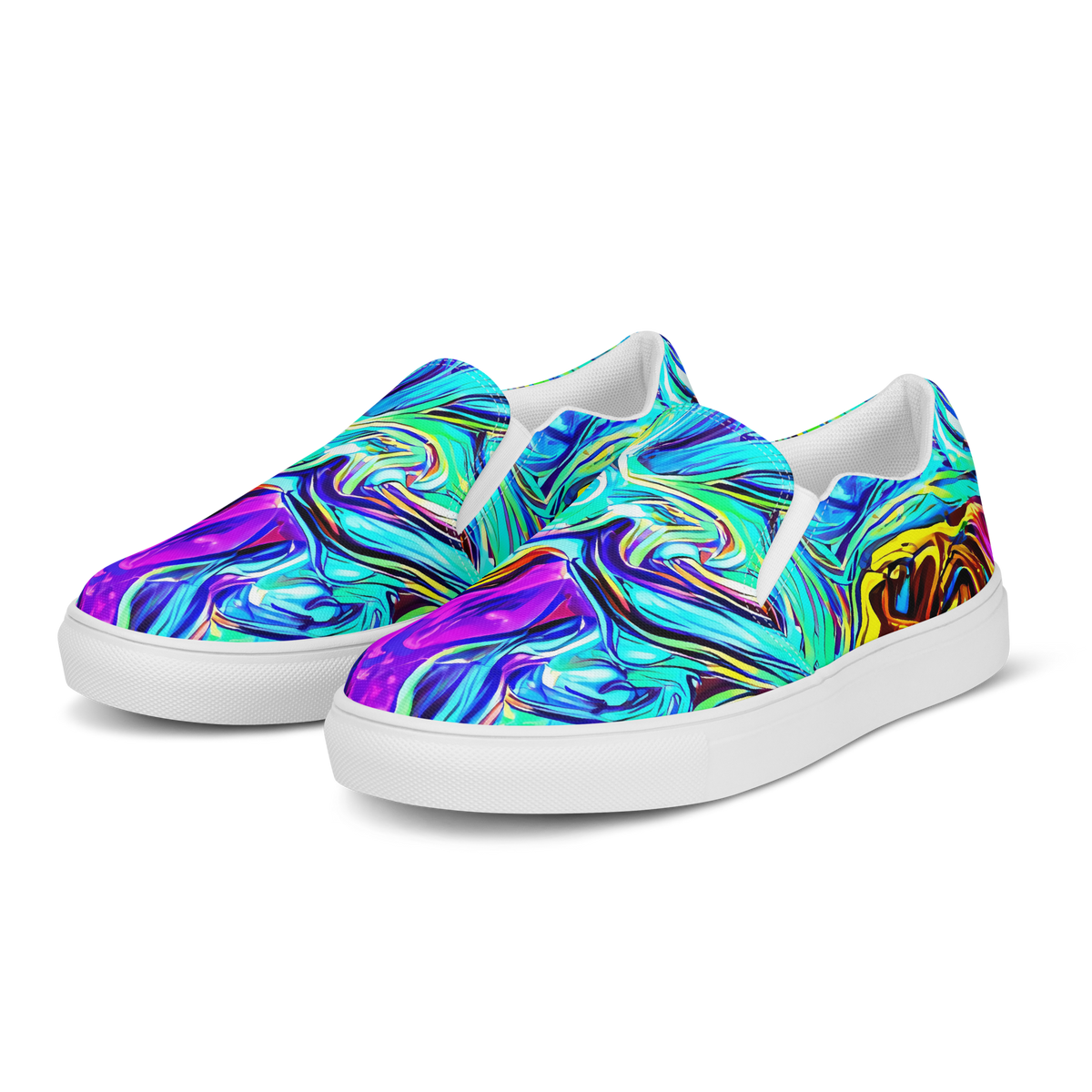 Men's Slip-On Canvas Shoes - Mystic Iridescence