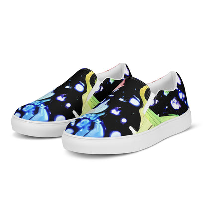 Men's Slip-On Canvas Shoes - Celestial Serenade