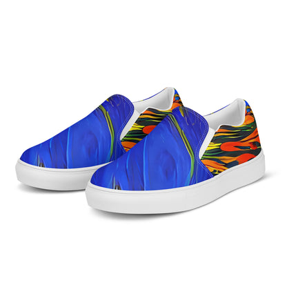 Women's Slip-On Canvas Shoes - Hodgkin's Blaze