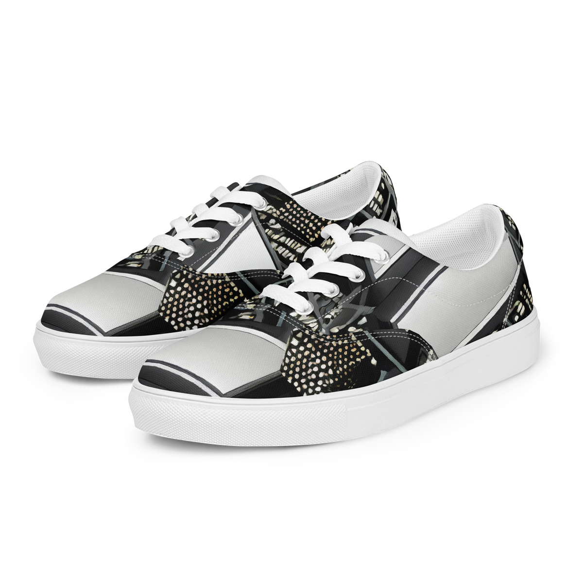 Men's Lace-Up Canvas Shoes - Electro Essence