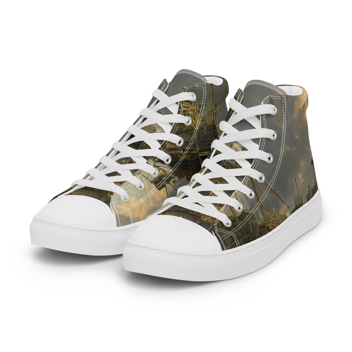 Men's High Top Canvas Shoes - Ethereal Armada