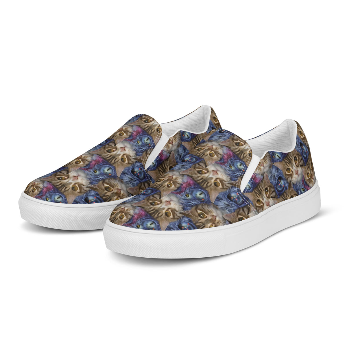 Women's Slip-On Canvas Shoes - Feline Fantasy