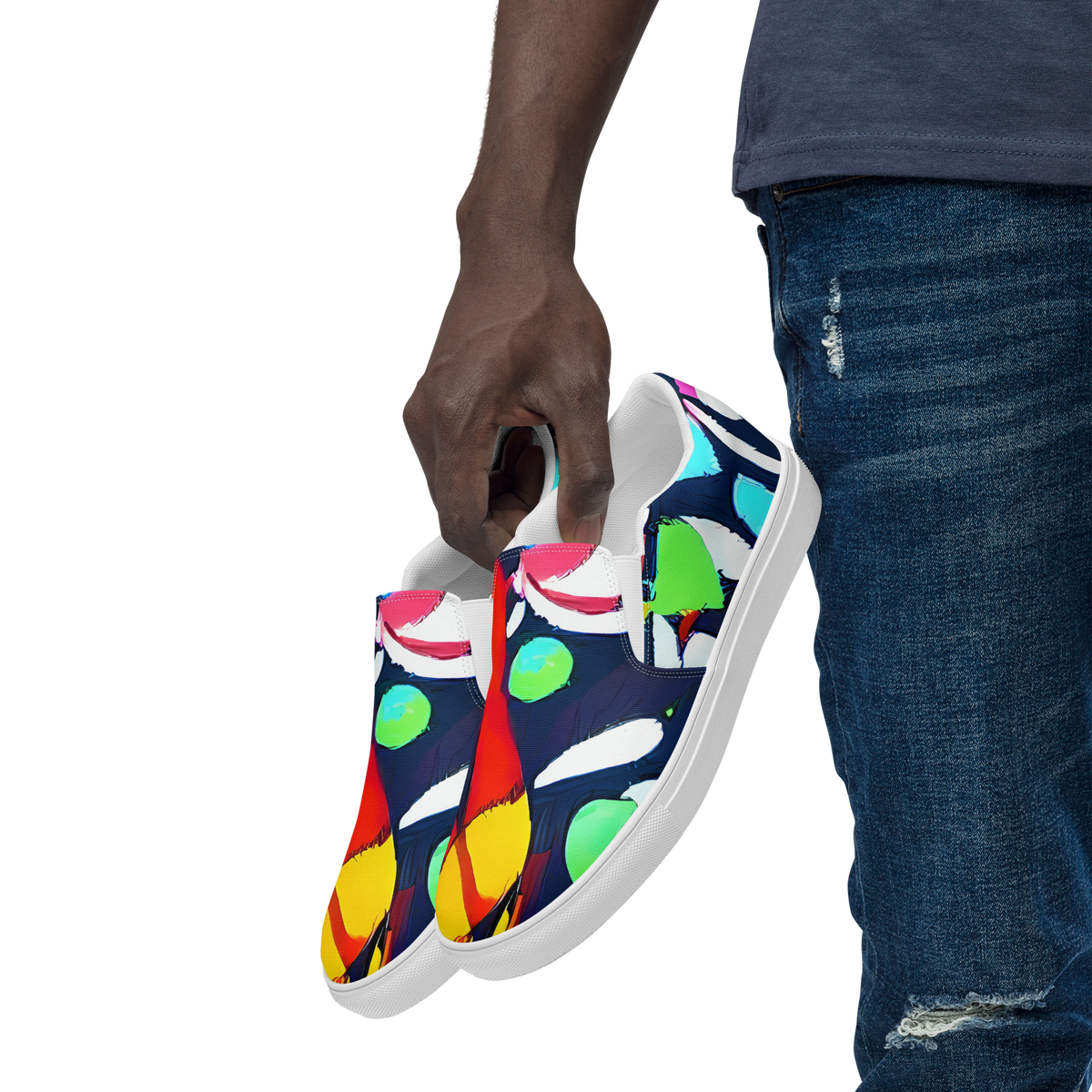 Men's Slip-On Canvas Shoes - Chagall's Dream
