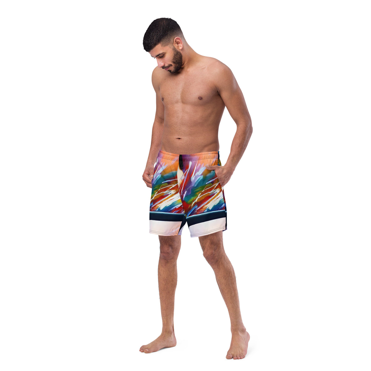 Swim Trunks - Brushstroke Symphony