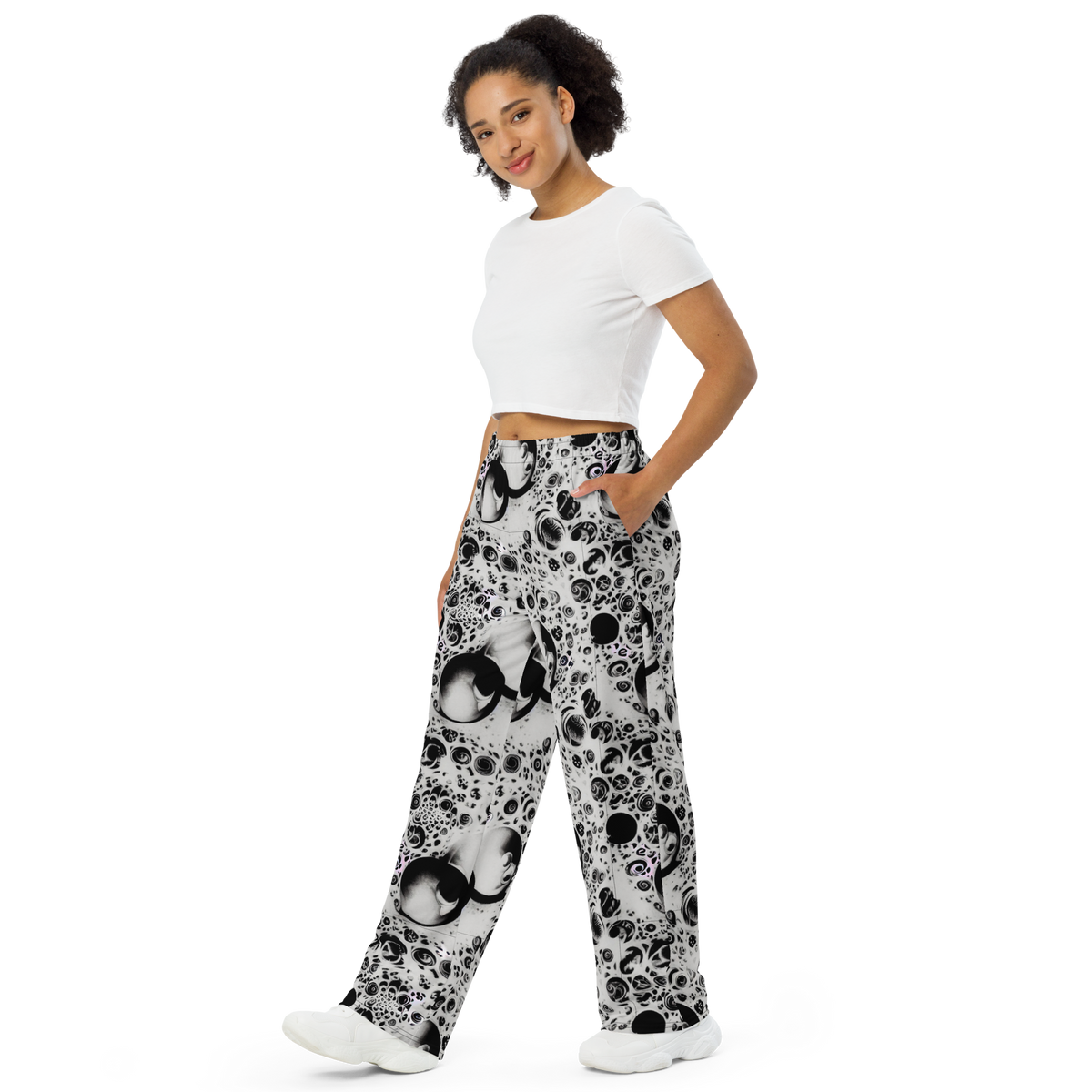 Wide-Leg Pants - Crater Swirl