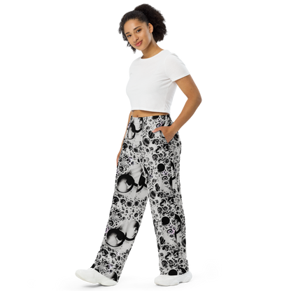 Wide-Leg Pants - Crater Swirl