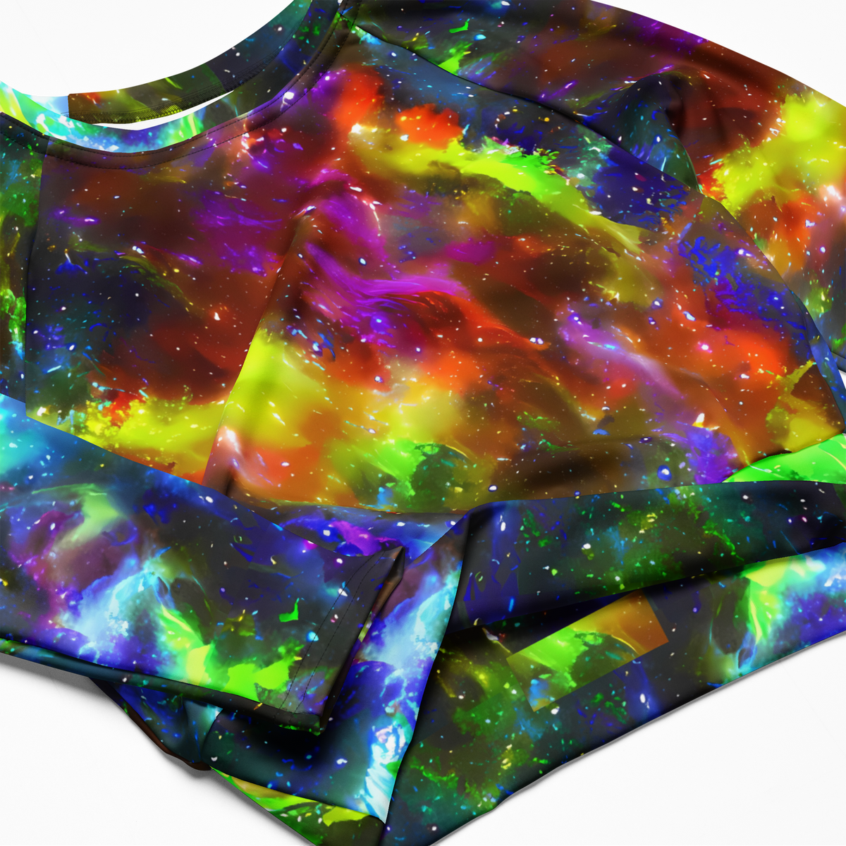 Long Sleeve Crop Top - Neer Nebula