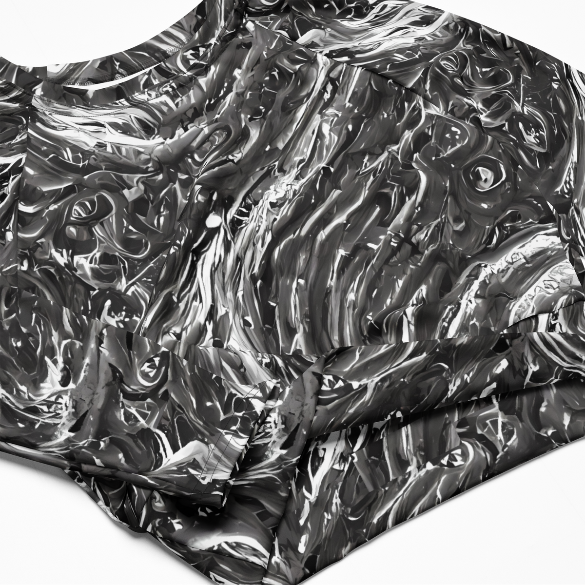 Long Sleeve Crop Top - Nebulous Night