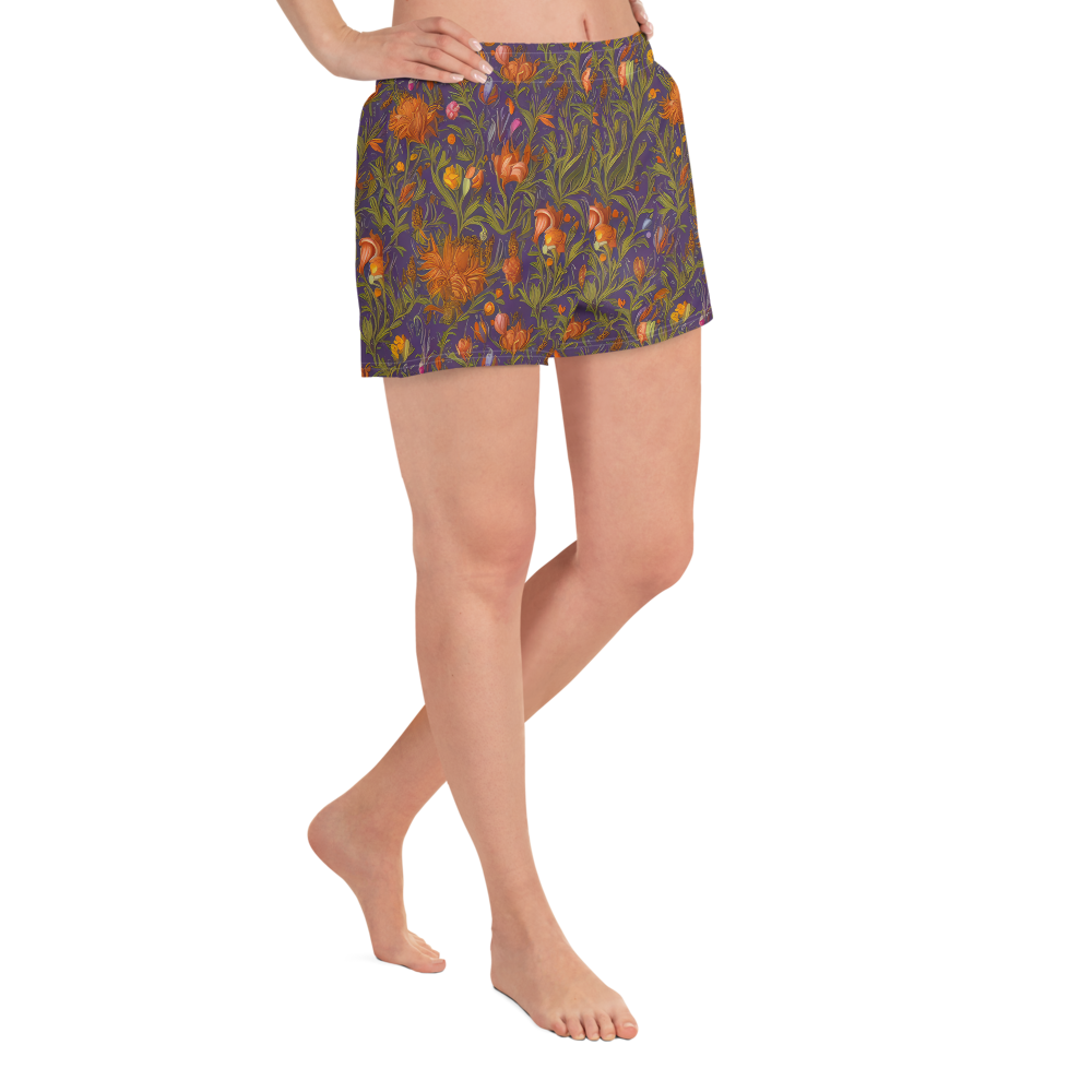 Women’s Athletic Shorts - Botanical Nebula