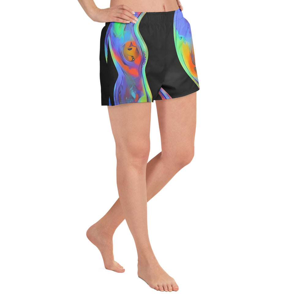 Women’s Athletic Shorts - Vibrant Vortices